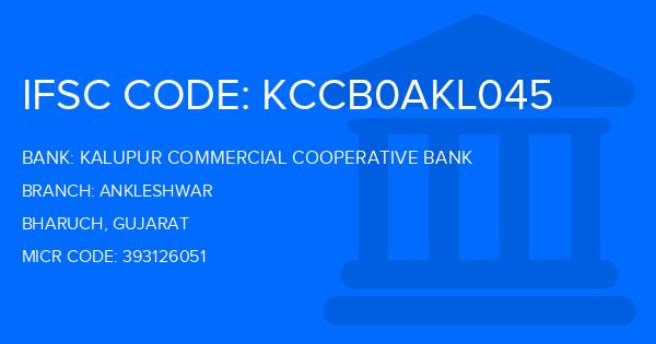 Kalupur Commercial Cooperative Bank Ankleshwar Branch IFSC Code