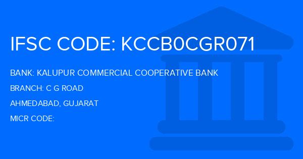 Kalupur Commercial Cooperative Bank C G Road Branch IFSC Code