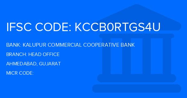 Kalupur Commercial Cooperative Bank Head Office Branch IFSC Code