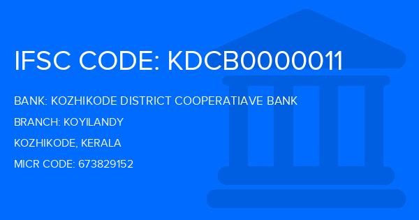 Kozhikode District Cooperatiave Bank Koyilandy Branch IFSC Code