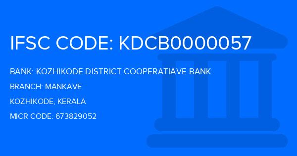 Kozhikode District Cooperatiave Bank Mankave Branch IFSC Code