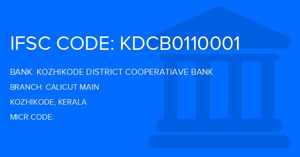 Kozhikode District Cooperatiave Bank Calicut Main Branch IFSC Code
