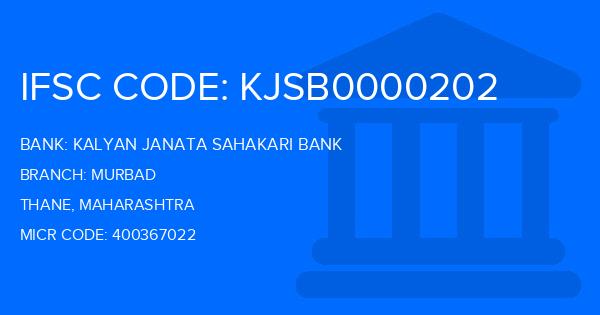Kalyan Janata Sahakari Bank Murbad Branch IFSC Code
