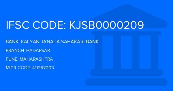 Kalyan Janata Sahakari Bank Hadapsar Branch IFSC Code