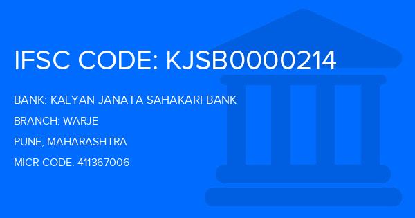 Kalyan Janata Sahakari Bank Warje Branch IFSC Code