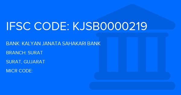 Kalyan Janata Sahakari Bank Surat Branch IFSC Code