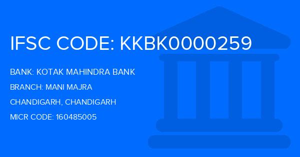 Kotak Mahindra Bank (KMB) Mani Majra Branch IFSC Code