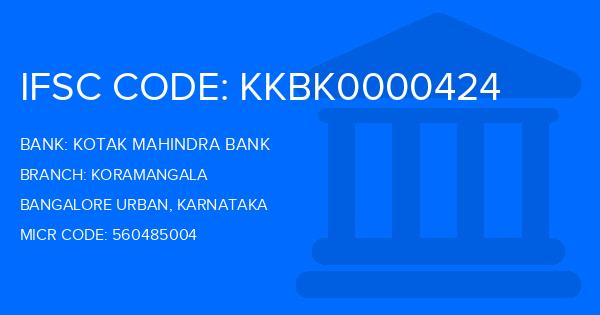 Kotak Mahindra Bank (KMB) Koramangala Branch IFSC Code