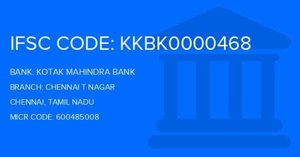 Kotak Mahindra Bank (KMB) Chennai T Nagar Branch IFSC Code