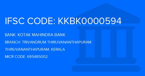 Kotak Mahindra Bank (KMB) Trivandrum Thiruvananthapuram Branch IFSC Code