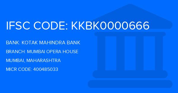 Kotak Mahindra Bank (KMB) Mumbai Opera House Branch IFSC Code