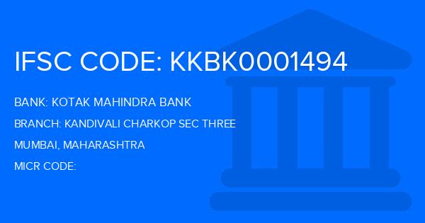Kotak Mahindra Bank (KMB) Kandivali Charkop Sec Three Branch IFSC Code