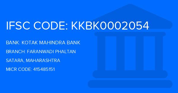 Kotak Mahindra Bank (KMB) Faranwadi Phaltan Branch IFSC Code