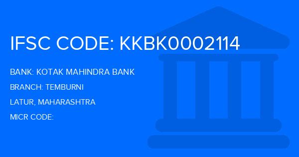 Kotak Mahindra Bank (KMB) Temburni Branch IFSC Code