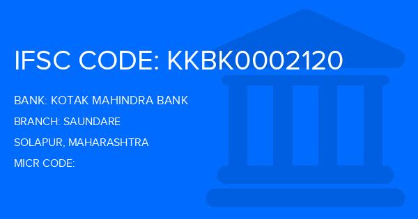 Kotak Mahindra Bank (KMB) Saundare Branch IFSC Code