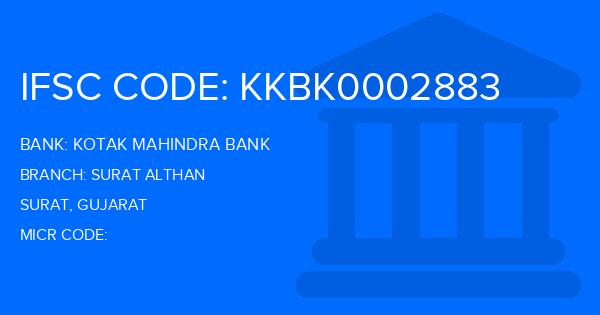 Kotak Mahindra Bank (KMB) Surat Althan Branch IFSC Code