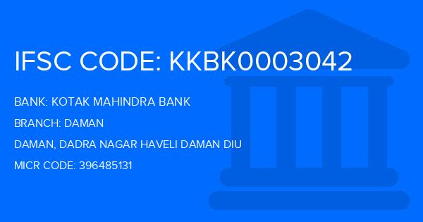 Kotak Mahindra Bank (KMB) Daman Branch IFSC Code