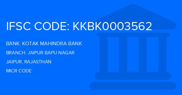 Kotak Mahindra Bank (KMB) Jaipur Bapu Nagar Branch IFSC Code
