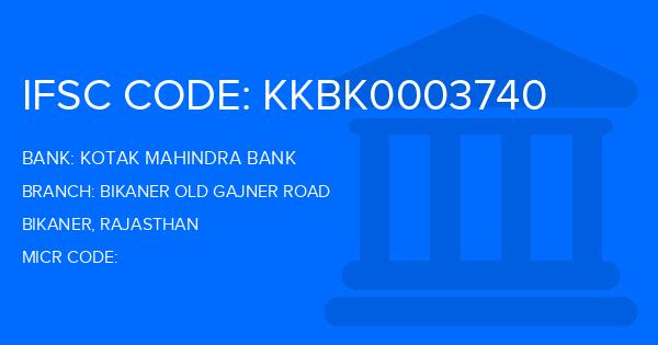 Kotak Mahindra Bank (KMB) Bikaner Old Gajner Road Branch IFSC Code