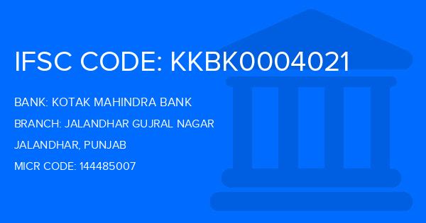 Kotak Mahindra Bank (KMB) Jalandhar Gujral Nagar Branch IFSC Code