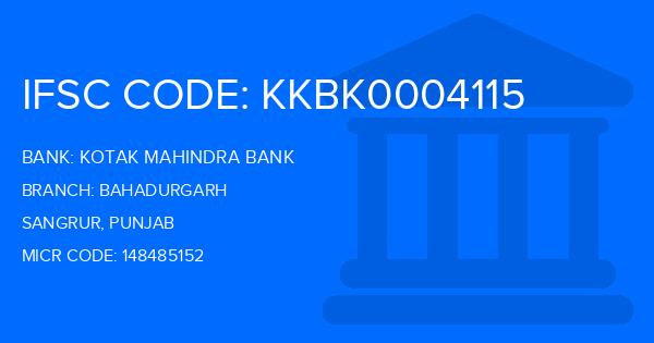 Kotak Mahindra Bank (KMB) Bahadurgarh Branch IFSC Code
