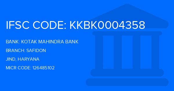 Kotak Mahindra Bank (KMB) Safidon Branch IFSC Code