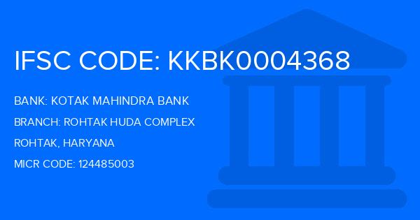 Kotak Mahindra Bank (KMB) Rohtak Huda Complex Branch IFSC Code