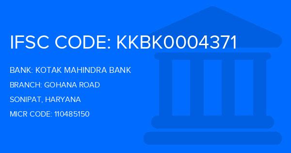 Kotak Mahindra Bank (KMB) Gohana Road Branch IFSC Code