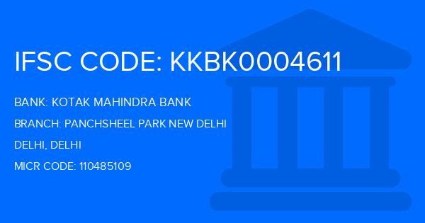 Kotak Mahindra Bank (KMB) Panchsheel Park New Delhi Branch IFSC Code
