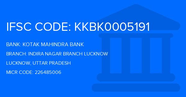 Kotak Mahindra Bank (KMB) Indira Nagar Branch Lucknow Branch IFSC Code