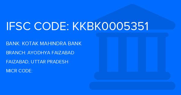 Kotak Mahindra Bank (KMB) Ayodhya Faizabad Branch IFSC Code