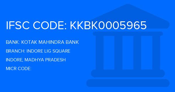 Kotak Mahindra Bank (KMB) Indore Lig Square Branch IFSC Code