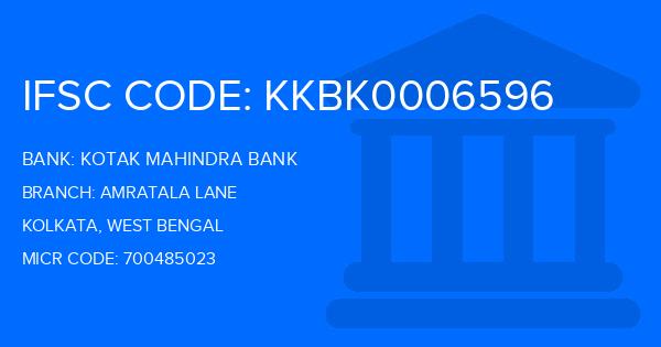 Kotak Mahindra Bank (KMB) Amratala Lane Branch IFSC Code