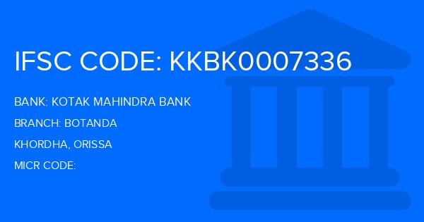 Kotak Mahindra Bank (KMB) Botanda Branch IFSC Code