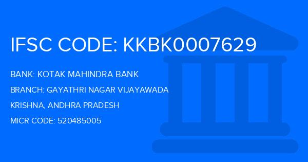 Kotak Mahindra Bank (KMB) Gayathri Nagar Vijayawada Branch IFSC Code