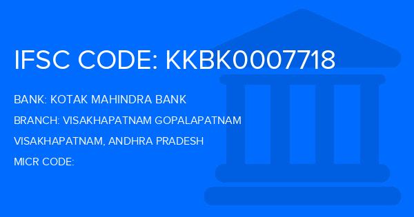 Kotak Mahindra Bank (KMB) Visakhapatnam Gopalapatnam Branch IFSC Code