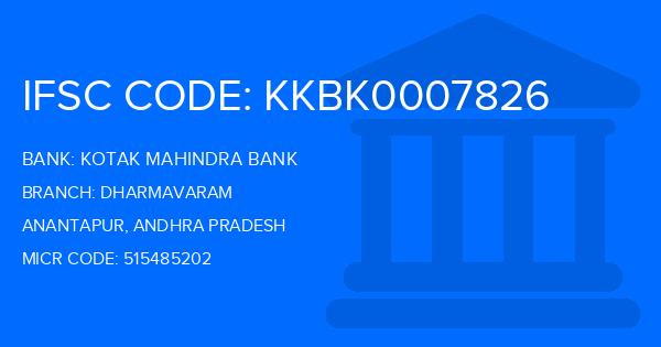 Kotak Mahindra Bank (KMB) Dharmavaram Branch IFSC Code