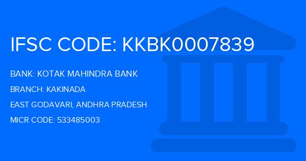 Kotak Mahindra Bank (KMB) Kakinada Branch IFSC Code