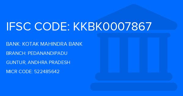 Kotak Mahindra Bank (KMB) Pedanandipadu Branch IFSC Code