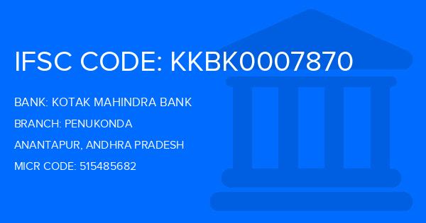 Kotak Mahindra Bank (KMB) Penukonda Branch IFSC Code