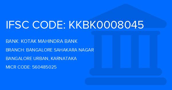 Kotak Mahindra Bank (KMB) Bangalore Sahakara Nagar Branch IFSC Code