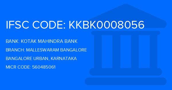 Kotak Mahindra Bank (KMB) Malleswaram Bangalore Branch IFSC Code