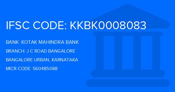 Kotak Mahindra Bank (KMB) J C Road Bangalore Branch IFSC Code