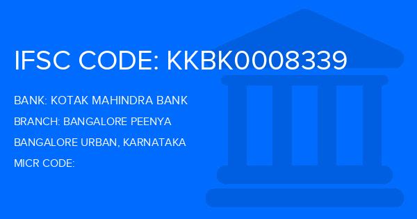 Kotak Mahindra Bank (KMB) Bangalore Peenya Branch IFSC Code