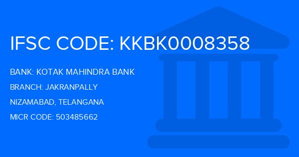 Kotak Mahindra Bank (KMB) Jakranpally Branch IFSC Code
