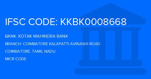 Kotak Mahindra Bank (KMB) Coimbatore Kalapatti Avinashi Road Branch IFSC Code
