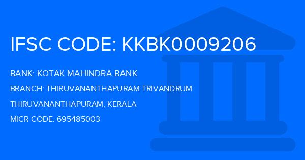 Kotak Mahindra Bank (KMB) Thiruvananthapuram Trivandrum Branch IFSC Code