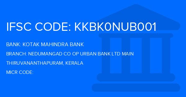 Kotak Mahindra Bank (KMB) Nedumangad Co Op Urban Bank Ltd Main Branch IFSC Code