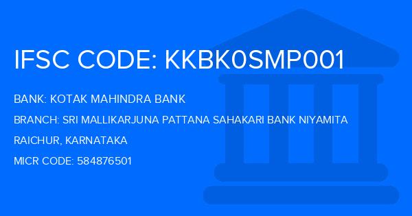 Kotak Mahindra Bank (KMB) Sri Mallikarjuna Pattana Sahakari Bank Niyamita Branch IFSC Code