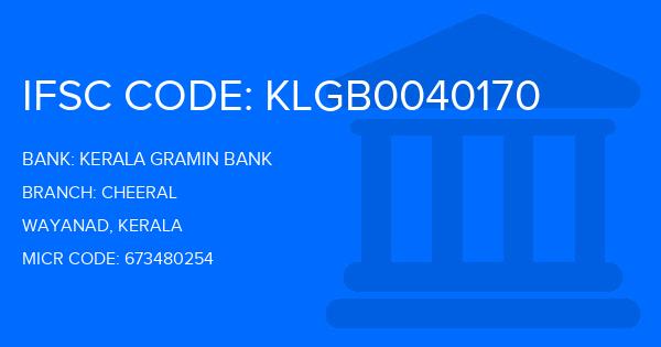 Kerala Gramin Bank (KGB) Cheeral Branch IFSC Code